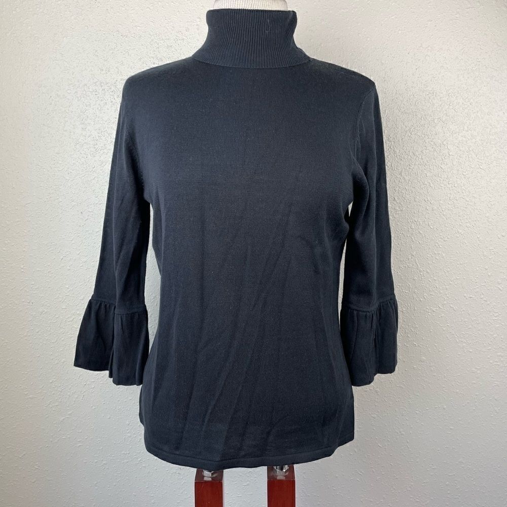 Pre-loved Larry Levine Womens Black Turtleneck Sweater Size M